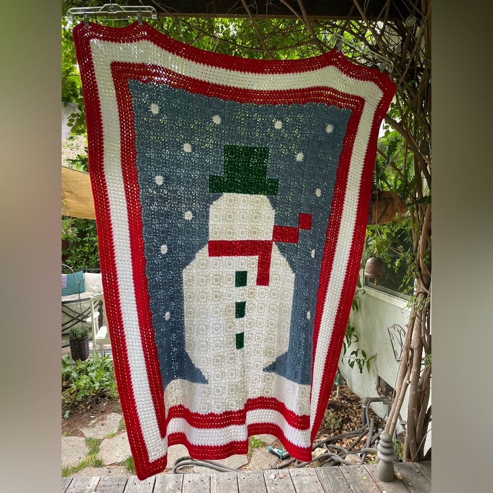 Handmade Snowman Quilt